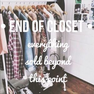 End of closet. Everything sold beyond this point❤️